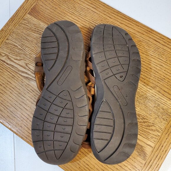 Baretrap Feena Sandal Women Size 7.5M Brown Strappy Adjustable Hook Loop Comfort - Picture 8 of 8